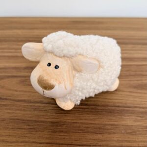 Ovelha decorativa de resina 9x5,5x12cm