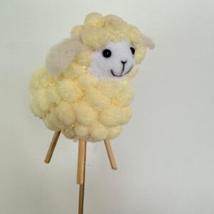 Ovelha no palito cores diversas 30x12cm