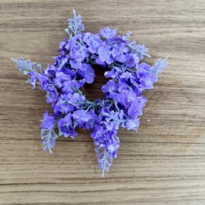 Kit Porta guardanapos flores lilás 6 pçs 14x14cm