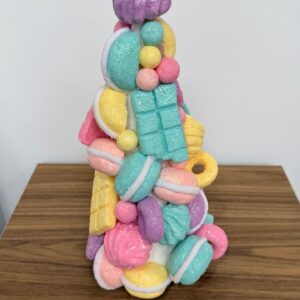 Árvore de doces de resina e isopor 32x17x17cm