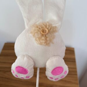 Pick coelho branco e rosa 40x13x6,5cm