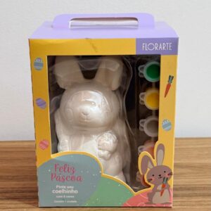 Coelho gesso para pintar 5 cores 17x13cm