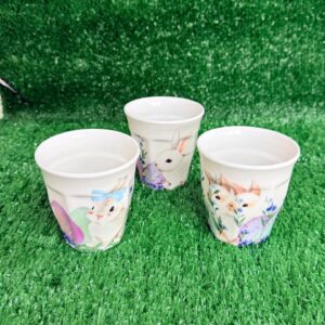 Copo melamina coelhos com 3 estampas
