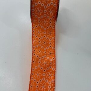 Fita aramada laranja florida bco e preto 6,3cmx9,14m