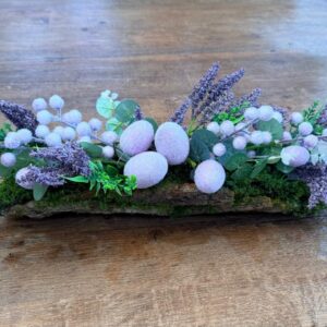 Arranjo de mesa lavanda 55x15x15cm