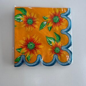 Guardanapo papel girassol amarelo 25x25cm