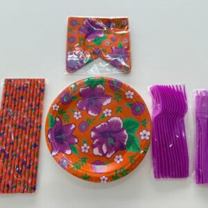 Kit festa junina laranja e rosa
