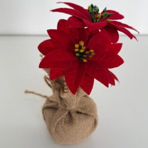 Arranjo mesa flores vermelhas 18cm