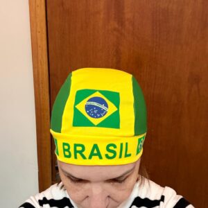 Bandana de tecido Brasil verde e amarelo