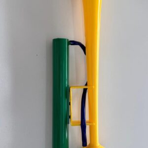 Corneta vuvuzela jumbo verde e amarelo