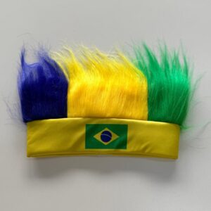 Faixa cabelo amarelo, azul e verde tam. U