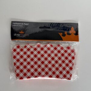 Cachepot papel xadrez 9x9cm