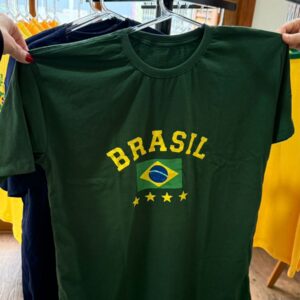 Camiseta brasileira masculina verde GG