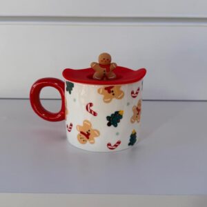Caneca com tampa ginger 10cm