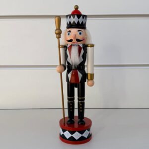 Quebra nozes verm preto e branco 30cm
