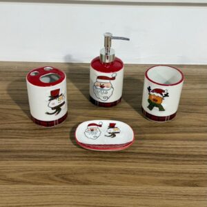 Kit lavabo natalino 4 pçs