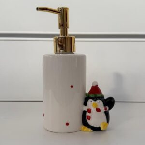 Saboneteira pinguim 18cm