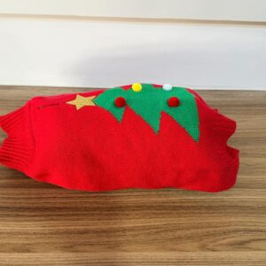 Roupa pet vermelha e verde Natal 42x23cm