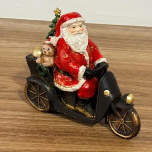 Noel na moto resina 15x6x13cm