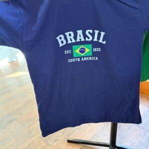 Camiseta Brasil unissex azul M
