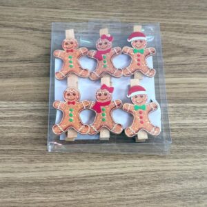 Pregadores ginger 6cm com 6 pçs