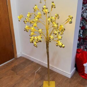 Árvore douradas com leds 120cm