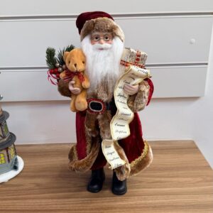 Noel com urso e lista presentes 45cm