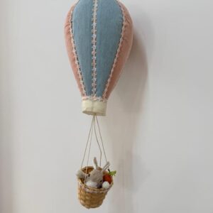 Balão rosa e azul com coelho 62cm