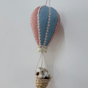 Balão rosa e azul com coelho 46cm