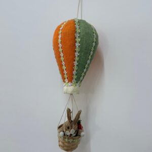 Balão verde laranja com coelho 46cm