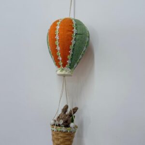 Balão verde laranja com coelho 36cm