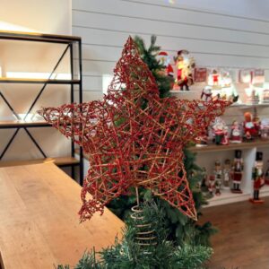 Ponteira estrela vermelha 40cm