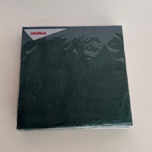 Guardanapo papel verde escuro relevo 32,5x32,50cm