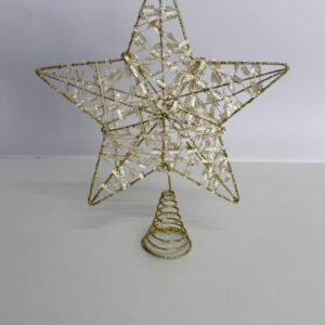 Ponteira árvore estrela dourada 30cm