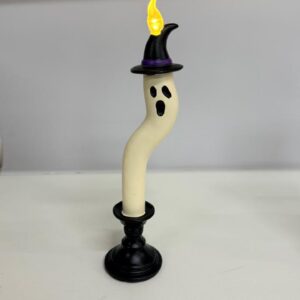 Vela fantasma com chapéu preto led 28,5cm