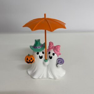 Casal fantasma guarda chuva resina 15,5x10cm