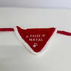 Bandana Pet Feliz Natal com velcro tam U