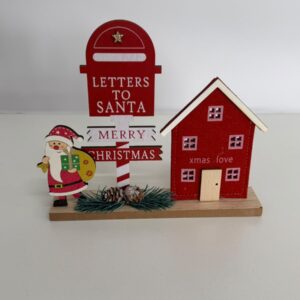 Casinha de madeira Noel 18,5x21cm