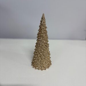 Árvore decorativa dourada com led 15x12cm