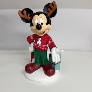 Mickey com presente resina 33x19,5x15cm