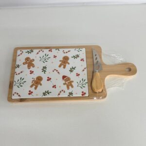 Tábua com faca para queijo Ginger 35x17cm