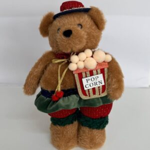 Ursa pelúcia com pipoca 34cm