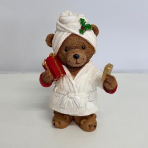 Ursa de roupão resina 20cm
