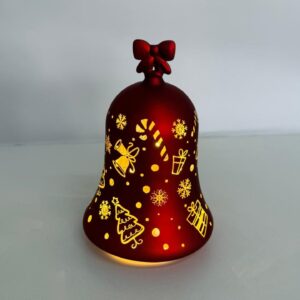 Sino Natal vermelho metal com led 18cm
