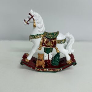 Cavalo balanço resina 19,5x18x19cm