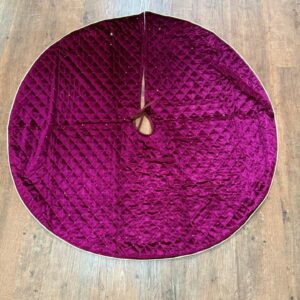 Saia para árvore bordô aveludada 100cm