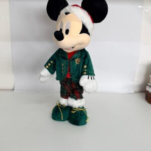 Mickey em pé roupa xadrez verde 47cm