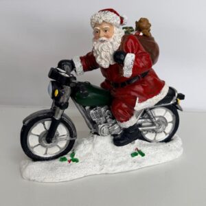Noel na moto resina 26x30cm