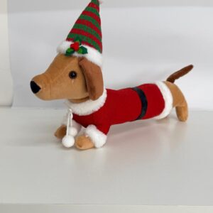 Cachorro salsicha natalino 40x30cm