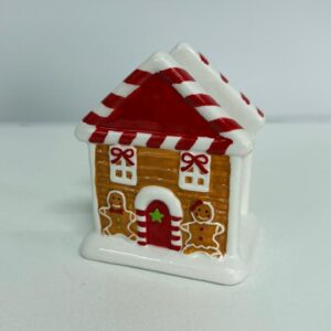Porta guardanapo casinha ginger louça 13x11cm